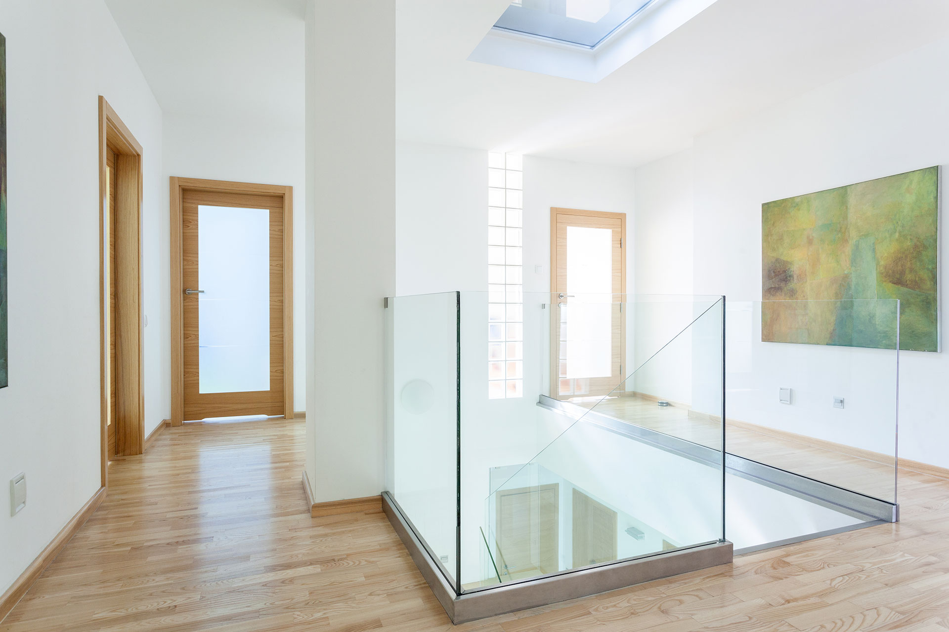 Design Glasgeländer für den Innenbereich