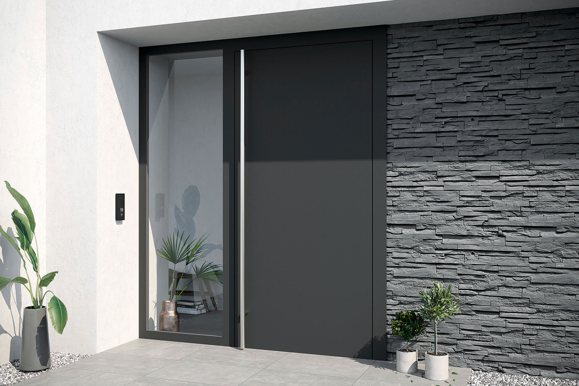 Moderne Haustür aus Aluminium